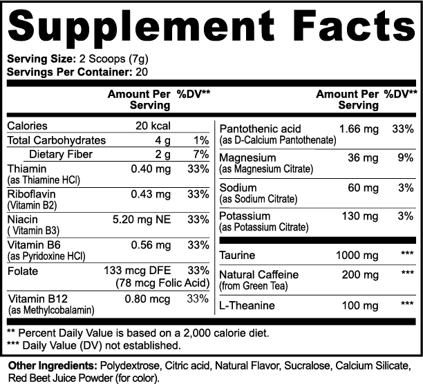 EternaFuel Pre-Task Drink (Sugar-Free Strawberry Shortcake)