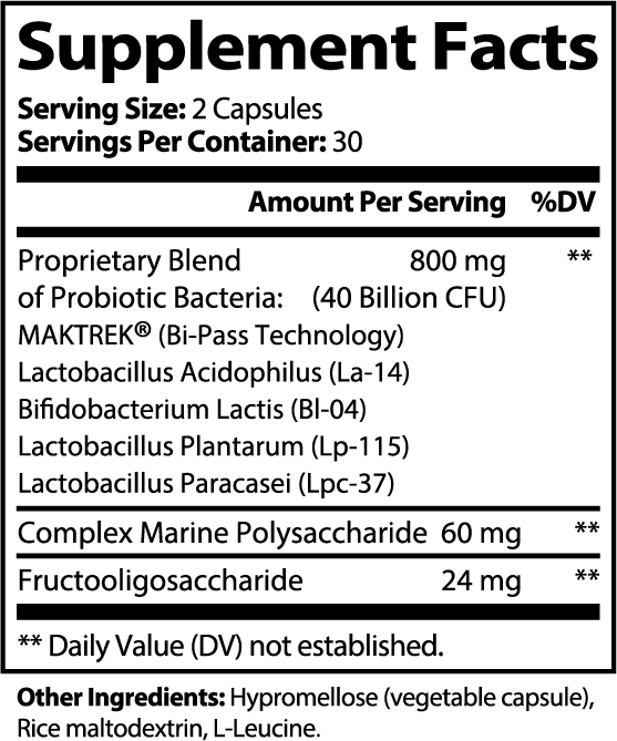 Psychobiotic 40 Billion (Pre- & Probiotics)